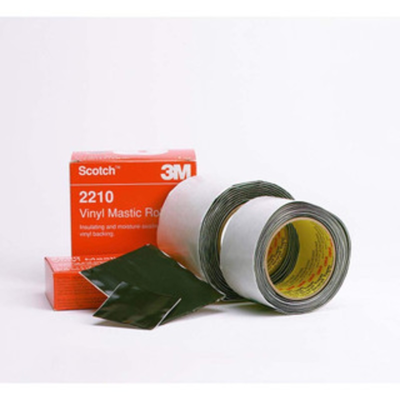 3M 4 x 10 ft. x 90 mil Black Vinyl Electrical Tape Mastic Adhesive, 0 to 100F, 300 V/mil, Series 2210 7000026559 – 54041363