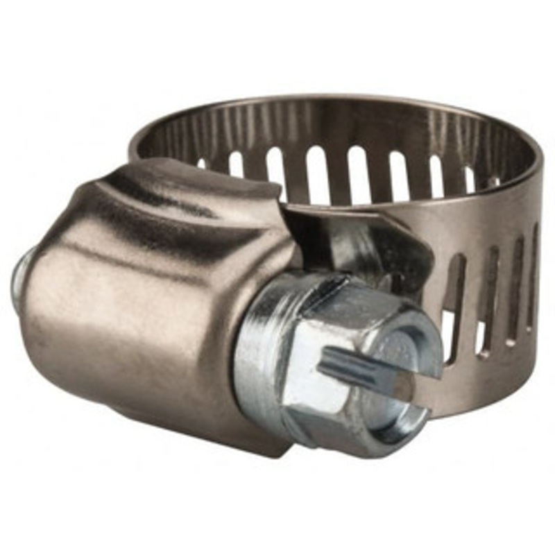 Value Collection SAE Size 6, 3/8 to 7/8 Diam, Stainless Steel/Carbon Steel Worm Drive Clamp 1/2 Wide, Material Grade 201 MS01B1123 – 40779688