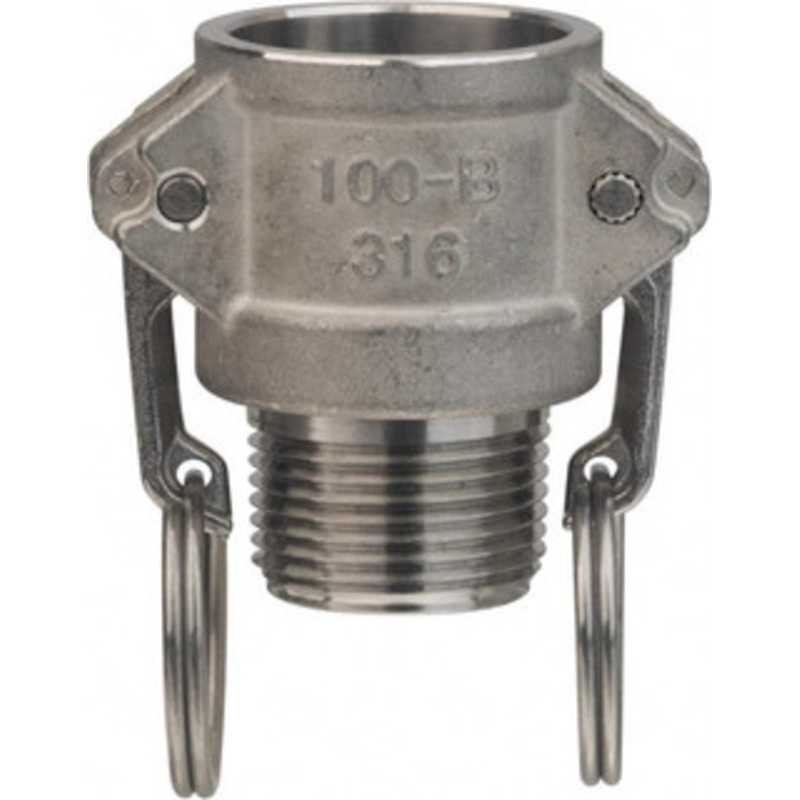 Value Collection 6 x 6 Cam & Groove Female Coupler Male NPT Thread Part B, Aluminum, 300 Max psi, for Suction & Discharge Hose WS-HF-CAM-161 – 44797033