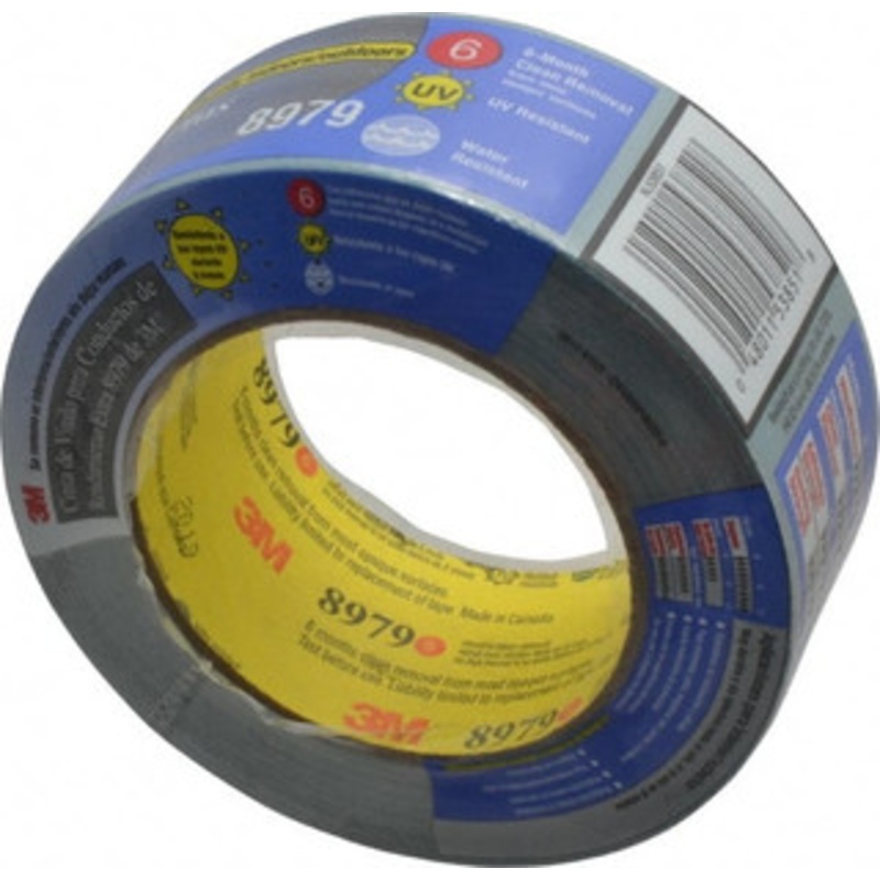 3M 25 Yd x 2 x 12.1 mil Blue Polyethylene Film Duct Tape Rubber Adhesive, 36 Lb Tensile Strength, 200F Max, Series 8979 7000001329 – 53338224