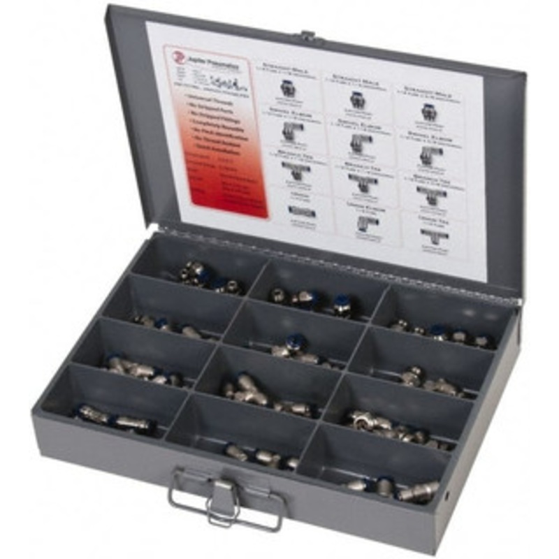 Value Collection 60 Piece, Push to Connect Fitting Kit Mixed Universal Threads, 1/4 Tube 2569601460PRO – 89911077