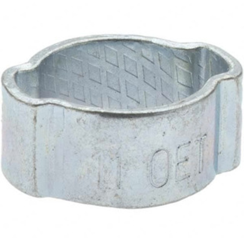 Value Collection Ear Clamps, Type: 2-Ear, Nominal Size: 3/8 (Inch), Inner Width of Ear (Decimal Inch): 0.177, Head Coating: Zinc-Plated, Clamping Range (mm): 8.1 – 11.0 BD-24049-3/8 – 66430885