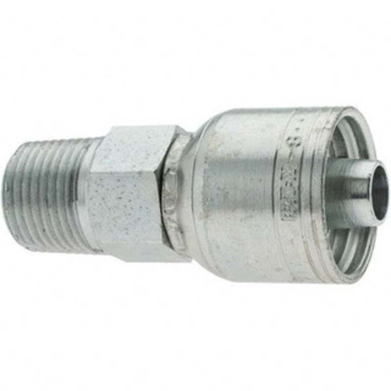 Value Collection 1/2-14 NPT Steel Hydraulic Hose Adapter -8 Hose Size, 1/2 Hose Diam, Series TTC BD-14708 – 53573432