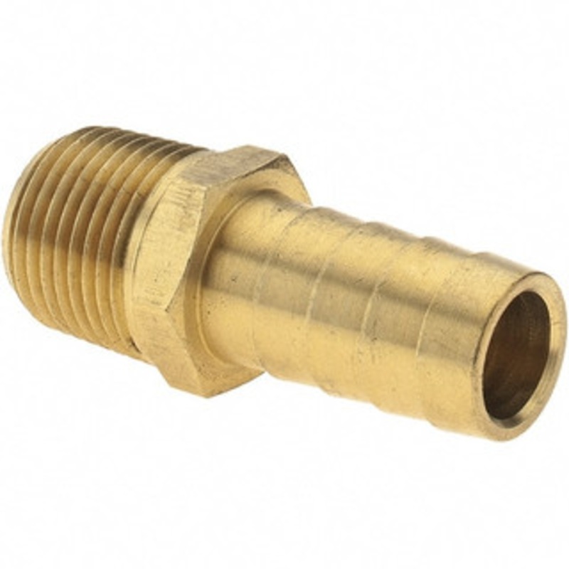 Value Collection 3/8 NPT Thread Hose Barb x Male NPT Connector 1/2 ID Hose, Brass 2750002840JP – 38208179
