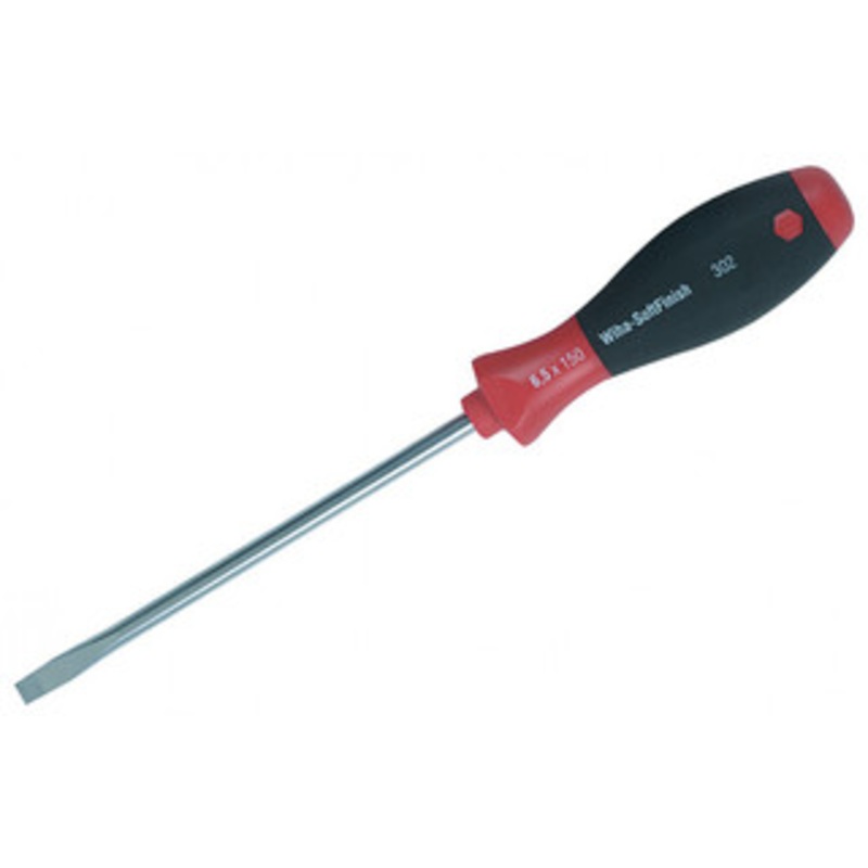 Wiha SoftFinish Slotted Screwdriver, 8.0mm x 150mm – 30227