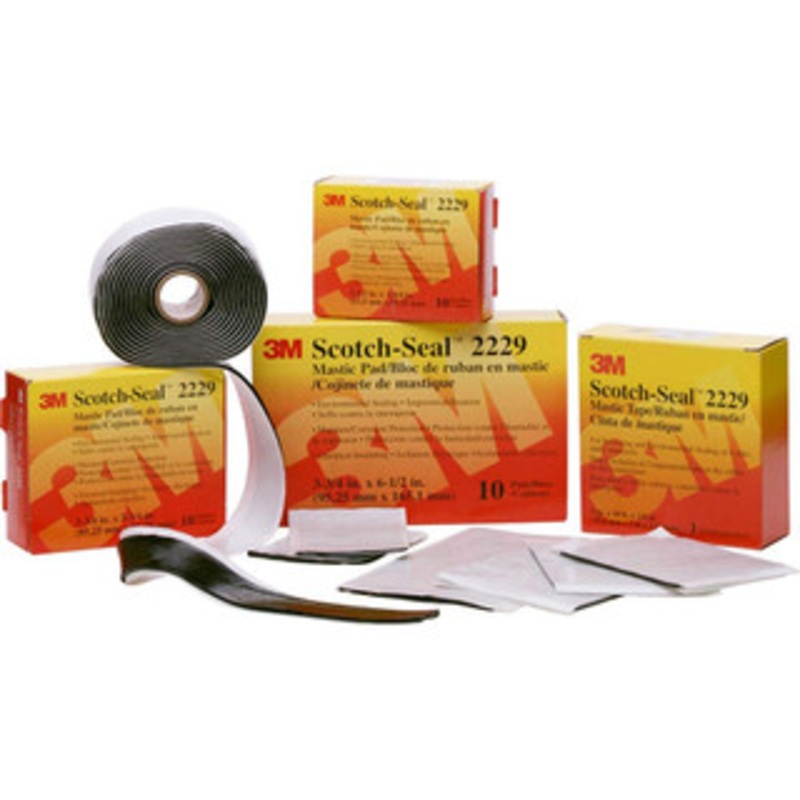 3M 3-3/4 x 10 ft. x 125 mil Black Rubber Electrical Tape Mastic Adhesive, 194F Max, 379 V/mil, Series 2229 7000043008 – 05228432
