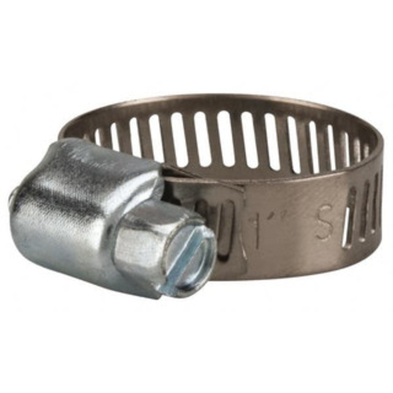 Value Collection SAE Size 8, 3/8 to 1 Diam, Stainless Steel/Carbon Steel Worm Drive Clamp 5/16 Wide, Material Grade 201 XM01B1125B – 40778805