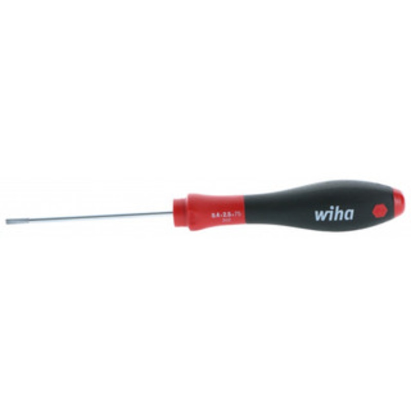 Wiha SoftFinish Slotted Screwdriver, 2.5mm x 75mm – 30203