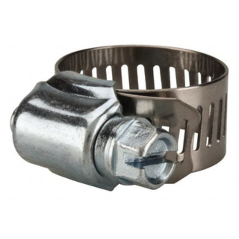 Value Collection SAE Size 8, 7/16 to 1 Diam, Stainless Steel/Carbon Steel Worm Drive Clamp 1/2 Wide, Material Grade 201 MS01B1125B – 40778912