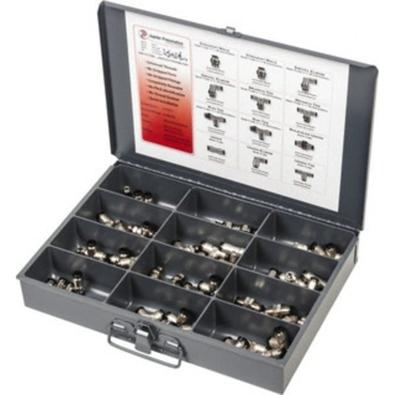 Value Collection 60 Piece, Push to Connect Fitting Kit Mixed Universal Threads, 6mm Tube 2569606660PRO – 89911051