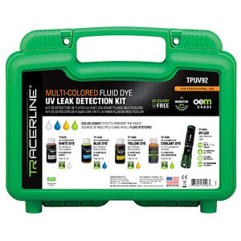 Tracer Products Multi-Colored Fluid Dye UV Leak Detection Kit – FUTPUV92