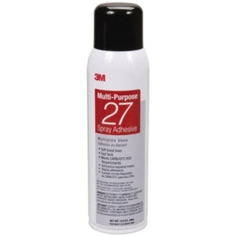 3M 20 oz Aerosol Clear Spray Adhesive High Tack, 140F Heat Resistance, 78 Sq Ft Coverage, Low Strength Bond, 10 min Max Bonding Time, Flammable, Series 27 7000028596 – 85058147