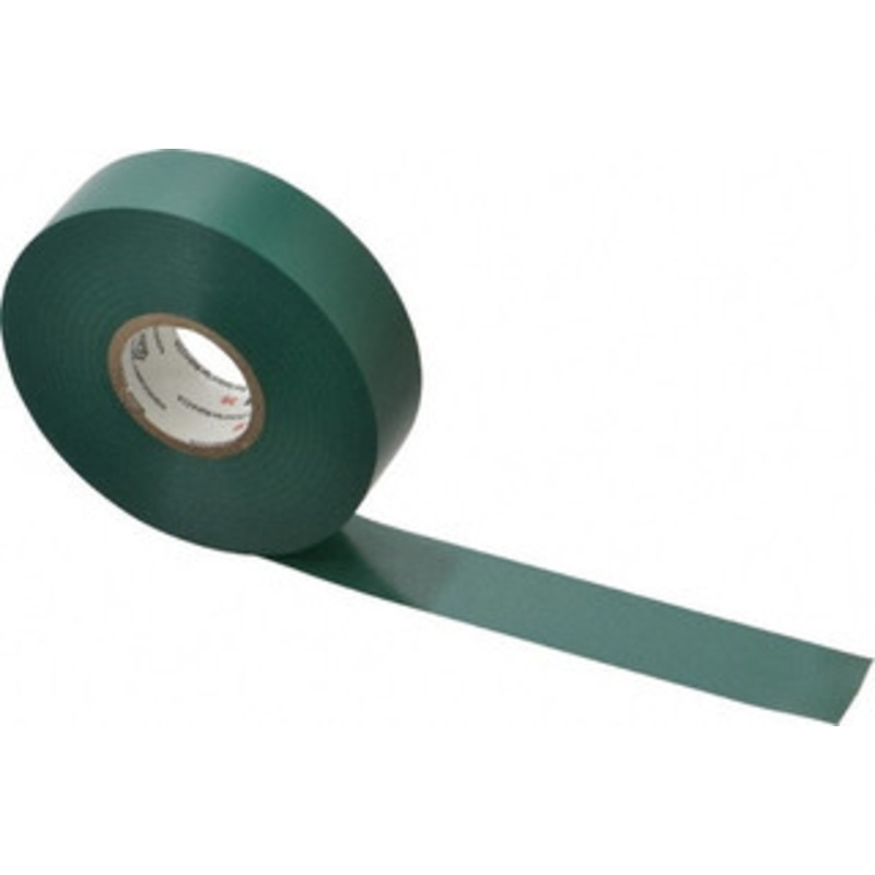 3M 3/4 x 66 ft. x 7 mil Green Vinyl Electrical Tape Rubber Adhesive, 32 to 220F, 1,250 V/mil, Series 35 7000006098 – 54041272