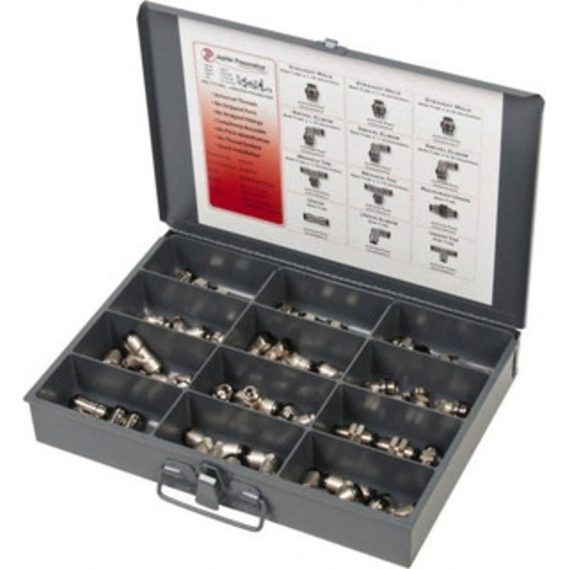Value Collection 60 Piece, Push to Connect Fitting Kit Mixed Universal Threads, 8mm Tube 2569608860PRO – 89911069