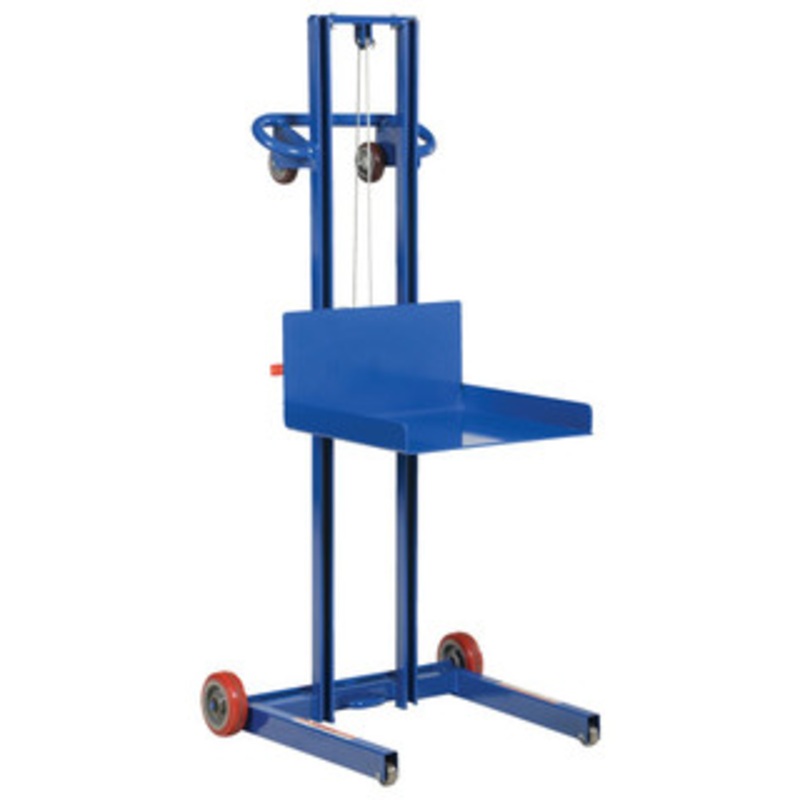 Vestil Low Profile Lite Load Lift, Steel, 20 x 20 Platform, 1/4 to 55 Service Range, Winch Operation – LLPW-500-FW