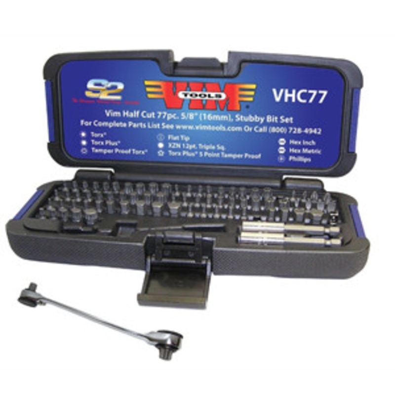 VIM Tools 77 Piece Half Cut Bit Set – VMVHC77