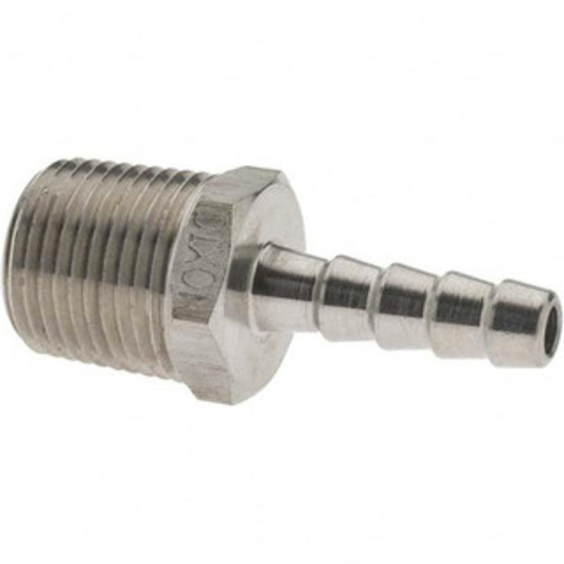 Value Collection 3/8 MNPT Thread Barb x NPT Hose Insert 1/4 ID Hose, Stainless Steel BD-DV-00315 – 81101255