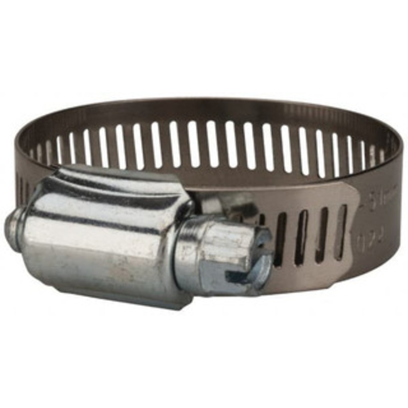 Value Collection SAE Size 24, 1 to 2 Diam, Stainless Steel/Carbon Steel Worm Drive Clamp 1/2 Wide, Material Grade 201 MS01B2751B – 40779472