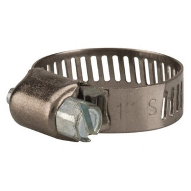 Value Collection SAE Size 8, 3/8 to 1 Diam, Stainless Steel/Carbon Steel Worm Drive Clamp 5/16 Wide, Material Grade 301 XM01B1125 – 40778722