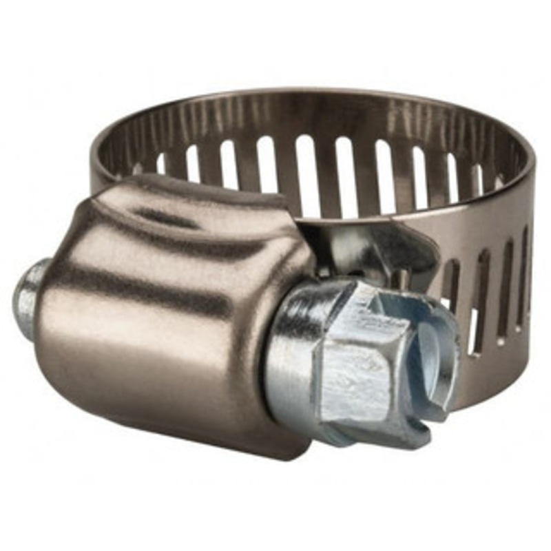 Value Collection SAE Size 8, 7/16 to 1 Diam, Stainless Steel/Carbon Steel Worm Drive Clamp 1/2 Wide, Material Grade 201 MS01B1125 – 40779340
