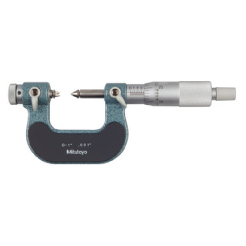 Mitutoyo Screw Thread Micrometer, 0-1 with Anvil Set (126-800) – 126-901