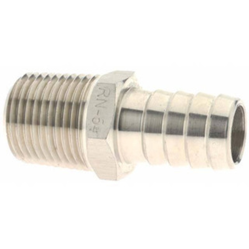 Value Collection 1/2 MNPT Thread Barb x NPT Hose Insert 5/8 ID Hose, Stainless Steel BD-DV-00324 – 81100919