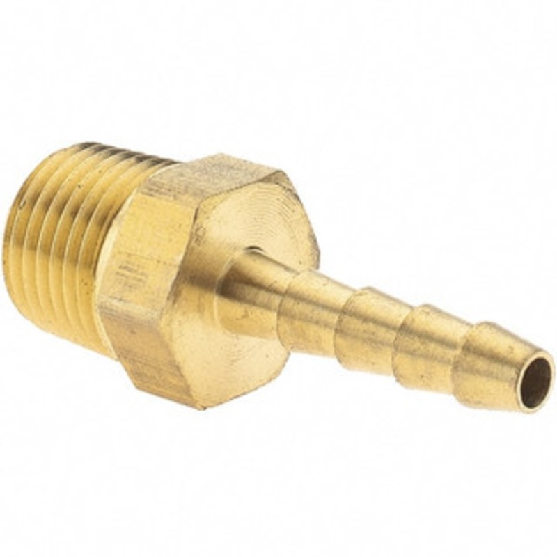Value Collection 1/8 NPT Thread Hose Barb x Male NPT Connector 1/8 ID Hose, Brass 2750001040JP – 38208088