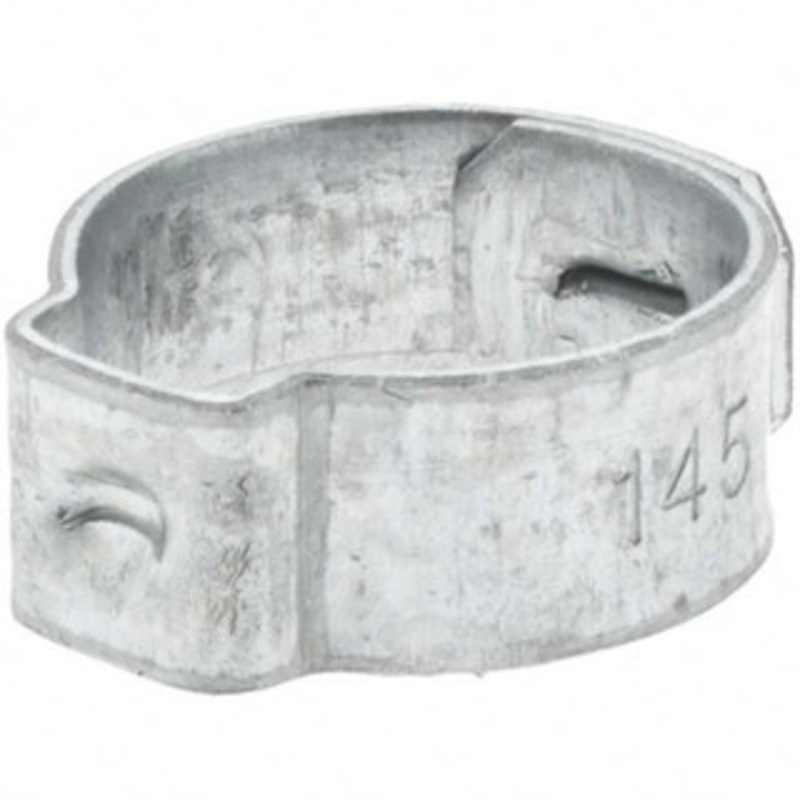 Value Collection Ear Clamps, Type: 1-Ear, Nominal Size: 9/16 (Inch), Inner Width of Ear (Decimal Inch): 0.236, Head Coating: Zinc-Plated, Clamping Range (mm): 12.6 – 14.5 BDKP65530 – 66436718