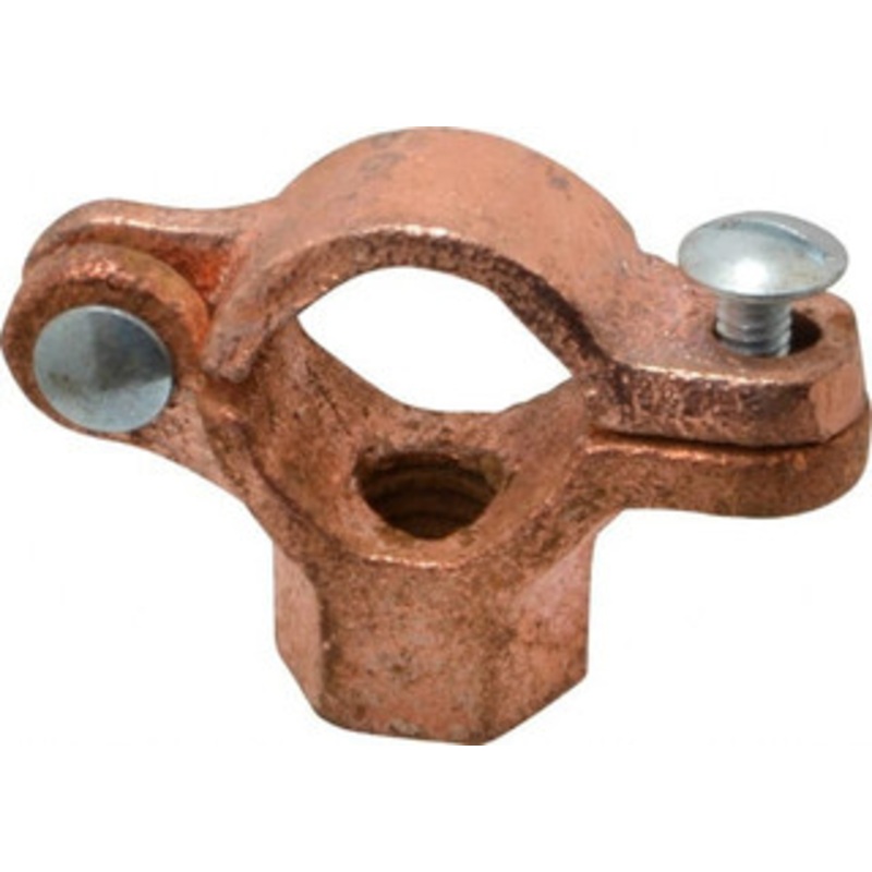 Value Collection 1/2 Pipe, 3/8 Rod, Copper Plated Split Clamp 180 Lb Capacity, Malleable Iron 0560018905 – 36987626
