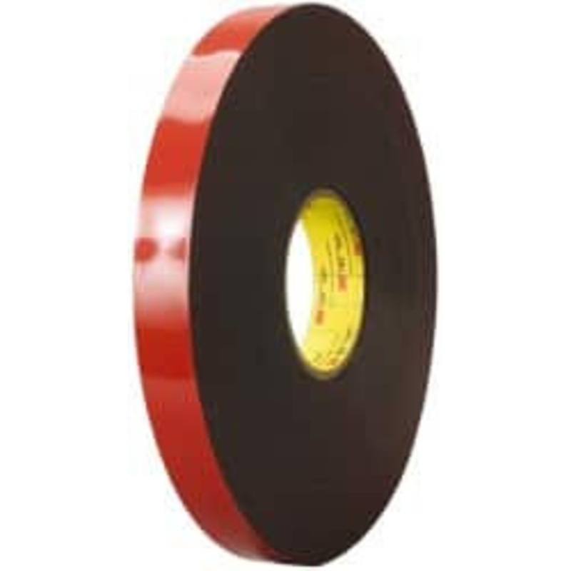3M 1/2 x 36 Yd Acrylic Adhesive Double Sided Tape 45 mil Thick, Black, Acrylic Foam Liner, Continuous Roll, Series 5952 7000028971 – 72730153