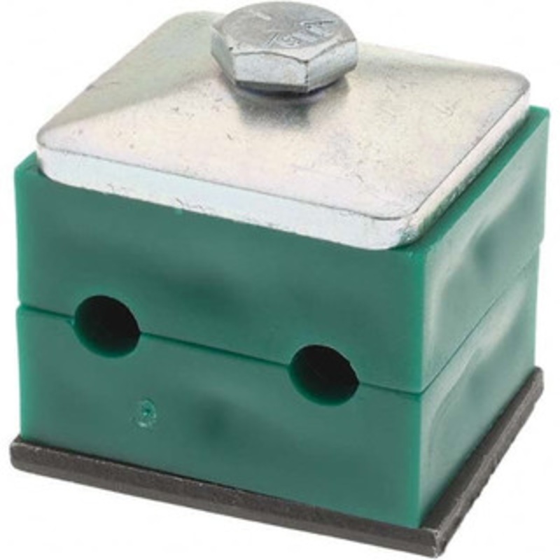 Value Collection 1.34 Wide x 1.36 High x 1.18 Deep, Polypropylene Twin Vibration-Control Clamp Steel Plate, Mount with Standard AT1-6.4-A – 51248508