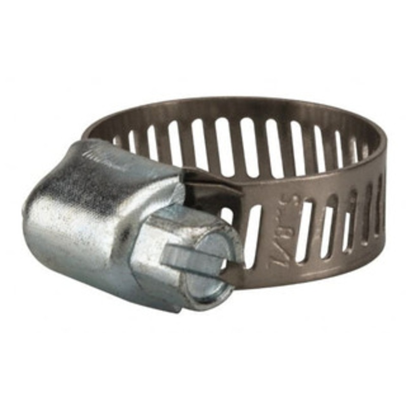 Value Collection SAE Size 6, 5/16 to 7/8 Diam, Stainless Steel/Carbon Steel Worm Drive Clamp 5/16 Wide, Material Grade 201 XM01B0822B – 40778813