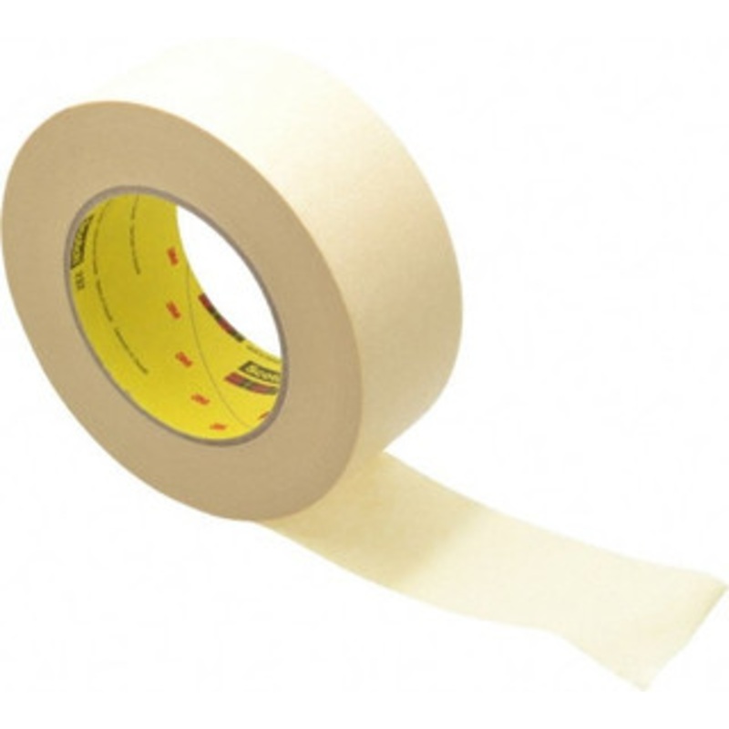 3M 2 Wide x 180 ft. Long x 6.3 mil Tan Paper Masking Tape Rubber Adhesive, 27 Lb/In Tensile Strength, Series 232 7000001266 – 00322149