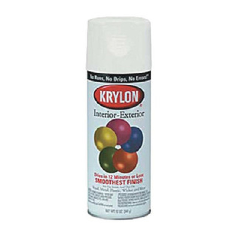 Krylon Interior/Exterior Industrial Maintenance Paint, Flat White 12 Oz. – 1502