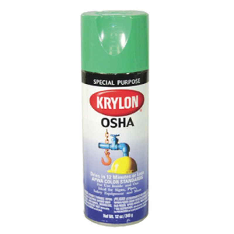 Krylon Interior/Exterior Industrial Maintenance Paint, Safety Green (OSHA) 12 Oz. – 2012