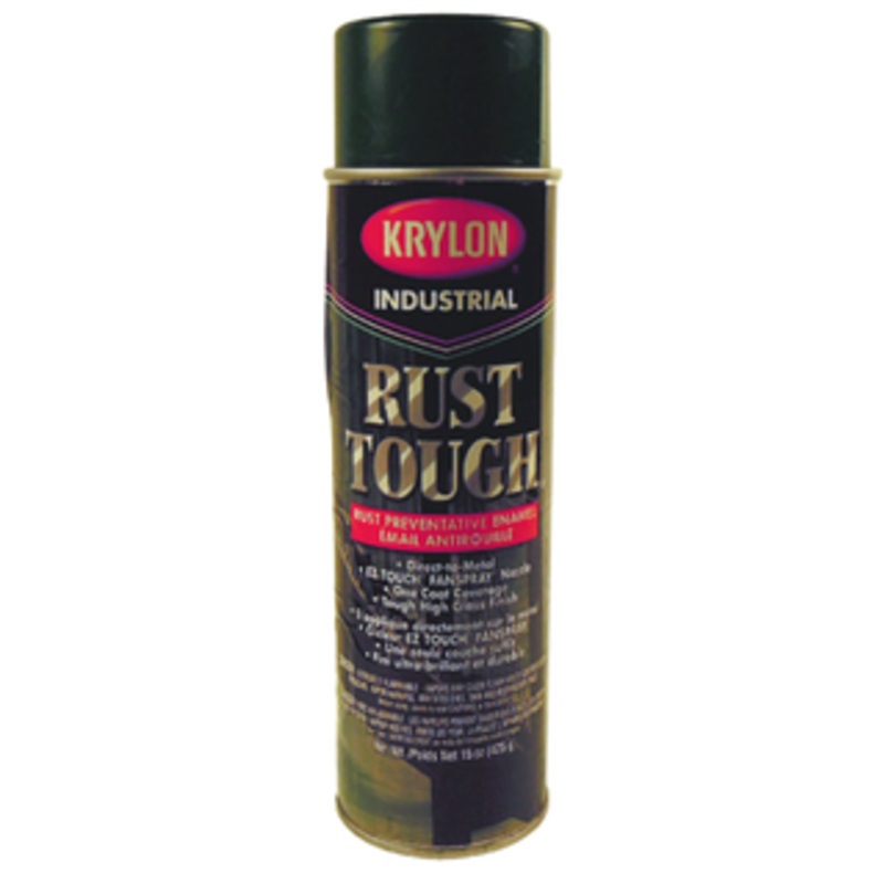 Krylon Rust Tough Paint for Rust Preventative Enamel, Bright Green 15 Oz. – 00379