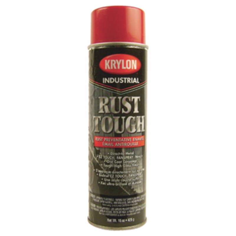 Krylon Rust Tough Paint for Rust Preventative Enamel, Bright Red 15 Oz. – 00649
