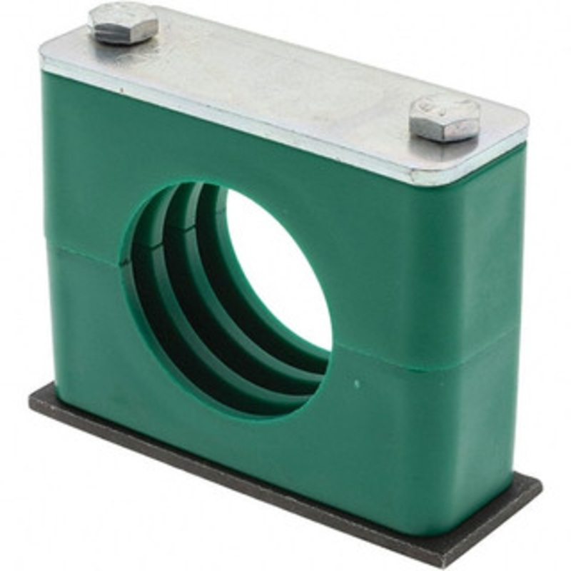 Value Collection 3.39 Wide x 2.83 High x 1.18 Deep, Polypropylene Single Vibration-Control Clamp Steel Plate, Mount with Standard A6-44.5-A – 51264422