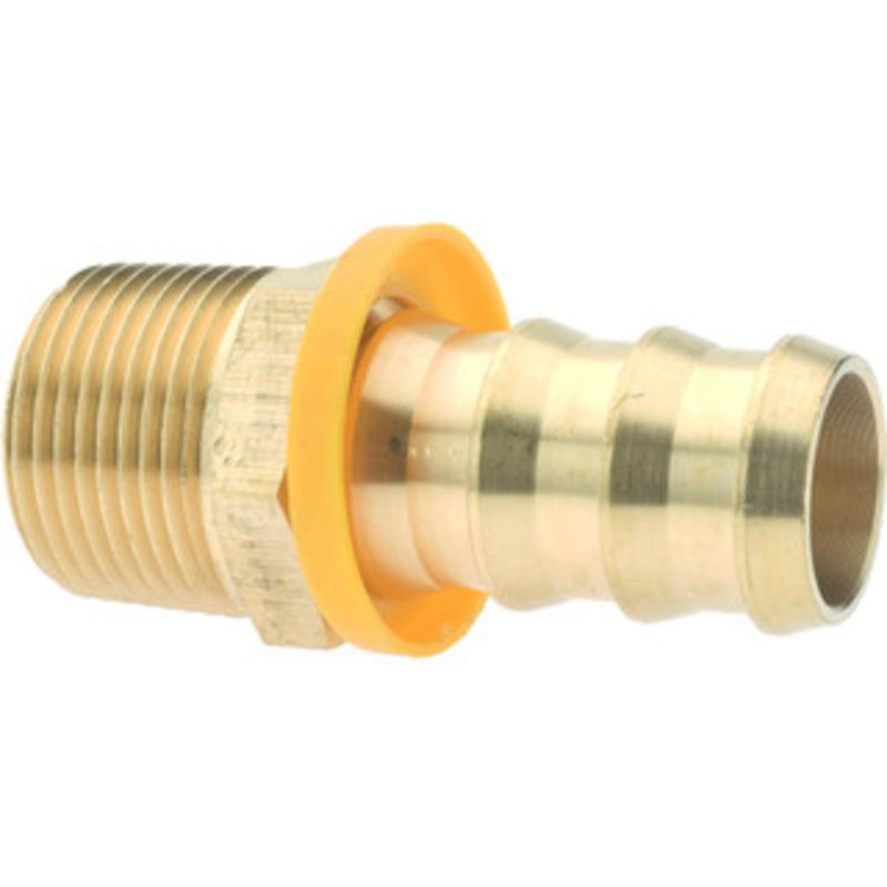 Value Collection 3/4 ID 3/4 NPT Barbed Push On Male Fitting Brass BD-11714-1 – 53580502