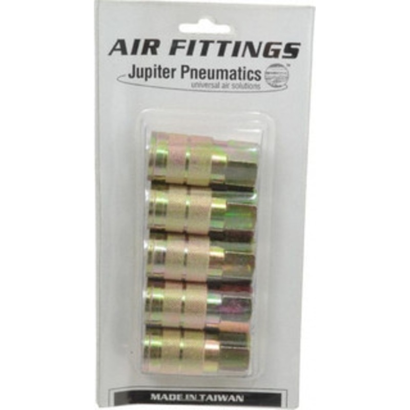 Value Collection 5 Piece 3/8 Body 3/8 NPT 215 psi Zinc Industrial Pneumatic Coupling Plug Set Contains 5 Female Couplers 2341373731JP – 60192515