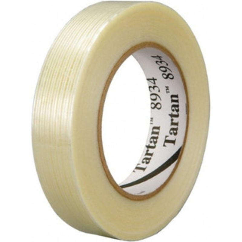 3M 3/4 x 60 Yd Clear Rubber Adhesive Packaging Tape Polypropylene Film Backing, 4 mil Thick, 100 Lb Tensile Strength, Series 8934 7000028886 – 08423394