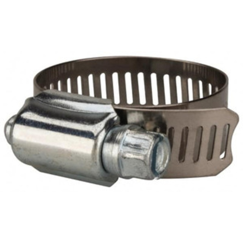 Value Collection SAE Size 16, 11/16 to 1-1/2 Diam, Stainless Steel/Carbon Steel Worm Drive Clamp 1/2 Wide, Material Grade 201 MS01B1938B – 40779480