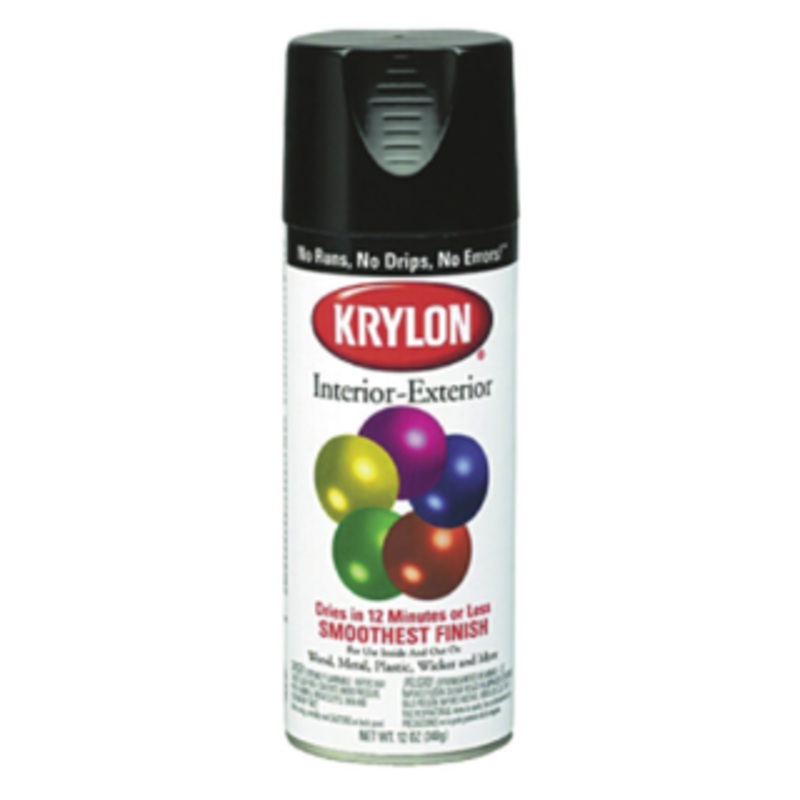 Krylon Interior/Exterior Industrial Maintenance Paint, Gloss Black (OSHA) 11 Oz. – 1601