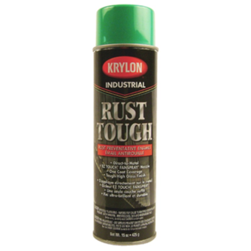 Krylon Rust Tough Paint for Rust Preventative Enamel, Bright Green 15 Oz. – 00349