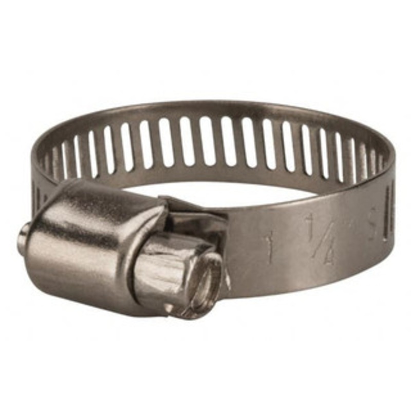 Value Collection SAE Size 12, 1/2 to 1-1/4 Diam, Stainless Steel Worm Drive Clamp 5/16 Wide, Material Grade 201 XM01D1432 – 40778862