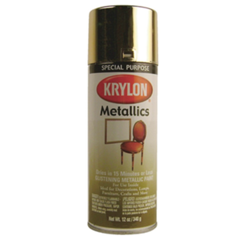 Krylon Interior/Exterior Industrial Maintenance Paint, Bright Gold 12 Oz. – 1701