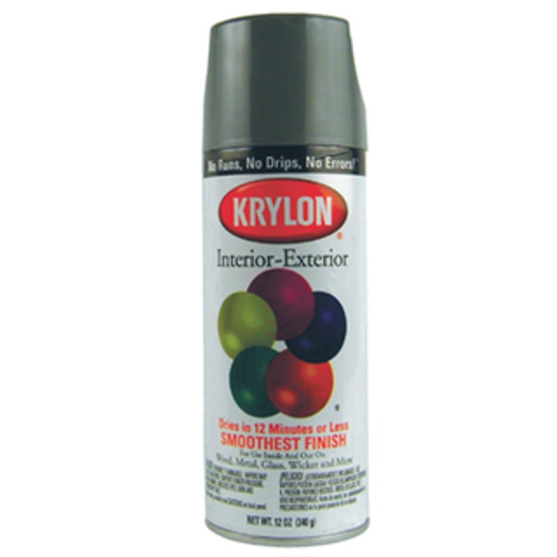 Krylon Interior/Exterior Industrial Maintenance Paint, Smoke Gray 12 Oz. – 1608