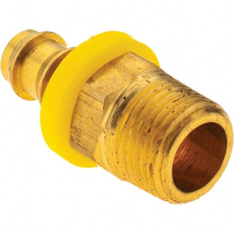 Value Collection 3/8 ID 3/8 NPT Barbed Push On Male Fitting Brass BD-11709-1 – 53580247