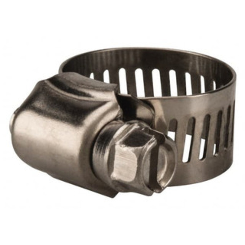 Value Collection SAE Size 6, 3/8 to 7/8 Diam, Stainless Steel Worm Drive Clamp 1/2 Wide, Material Grade 201 MS01D1123 – 40778672