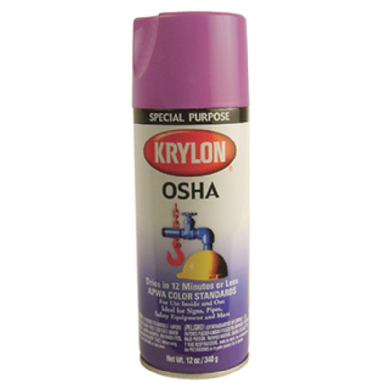 Krylon Interior/Exterior Industrial Maintenance Paint, Safety Purple (OSHA) 12 Oz. – 1929